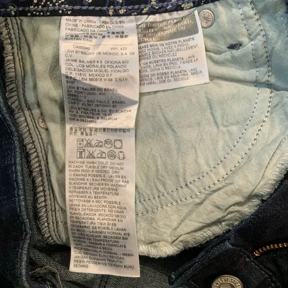 NWOT Levi’s Perfect Waist 525 Dark Blue Straight Leg Women's Jeans - Picture 7 of 13